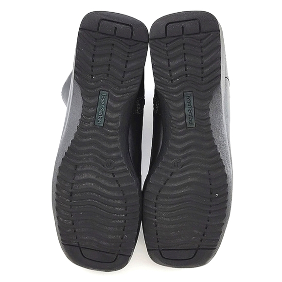 Josef Seibel Black Leather Ankle Boots White Stitching Square Toe & Heel Size 39 - Picture 8 of 16